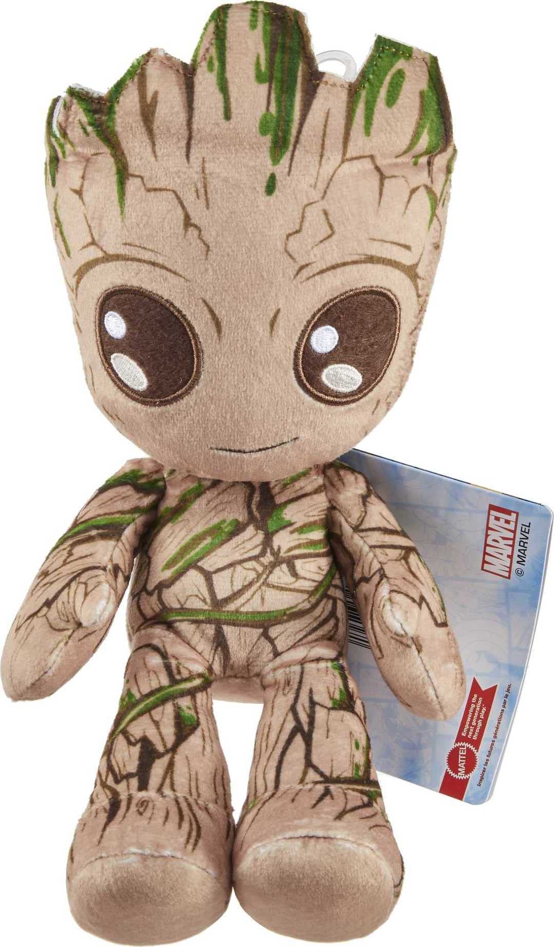 Marvel Plush Character Figure, 8-inch Groot Super Hero Soft Doll, Collectible Toy Gift for Kids & Fans Ages 3 Years Old & Up