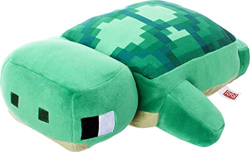 Mattel Minecraft Plush Turtle 12-inch Stuffed Animal Figure, Inspired by Video Game Character, Collectible Toy