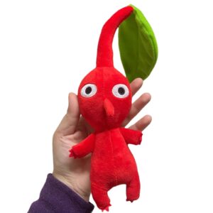 vadkind pikmin plus, 11.8inch red pikmin plushies toy for game fans gift, cute stuffed animal doll for kids boys and girls