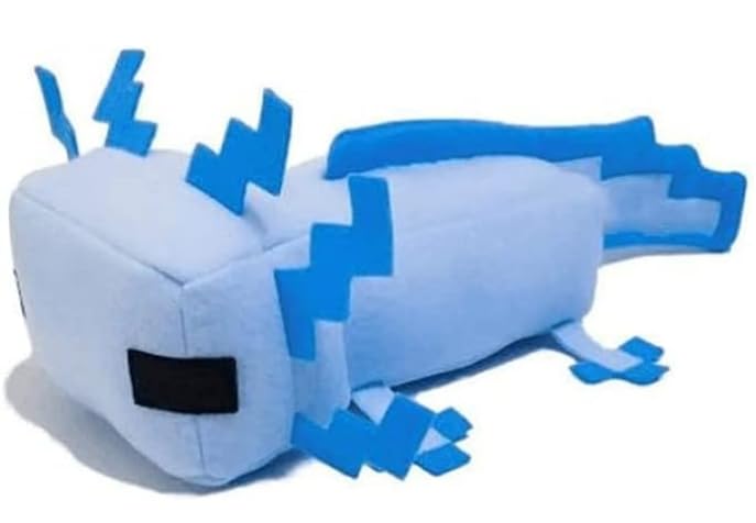 XSLWAN Blue Axolot Plush Plush Stuffed Toy Soft Throw Pillow Decorations for Video Game Fans, Kids Birthday Party Favor Preferred Gift for Holidays, Birthdays(Blue Axolot)