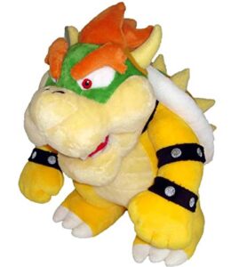 little buddy super mario all star collection 1423 bowser stuffed plush, 10",multi-colored