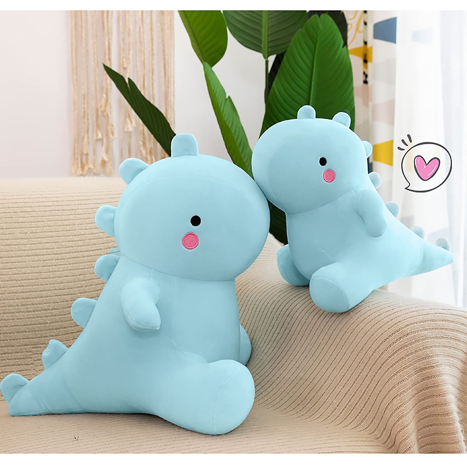 Ditucu Cute Dinosaur Stuffed Animals Toys Plush Dolls Soft Dino Plushie Birthday Gifts for Kids Girls Boys Blue 10 inch