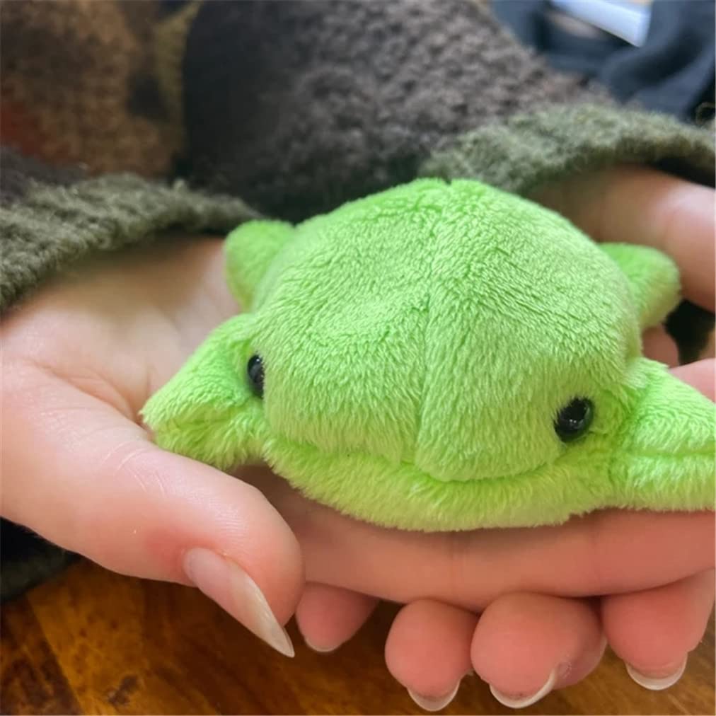 WeightedPlush Baby Bean Frog Plush, 7inch Cute Soft Fluffy Frog Stuffed Animal Weighted Frog Plushie Toy with Plastic Pellets, Stress Release Birthday Xmas Travel Gift for Kids Adults Girls Boys