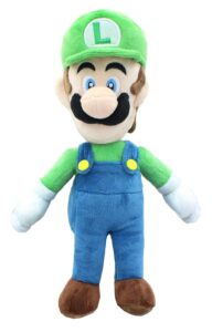 little buddy super mario all star collection 1415 luigi stuffed plush, 10",multi-colored