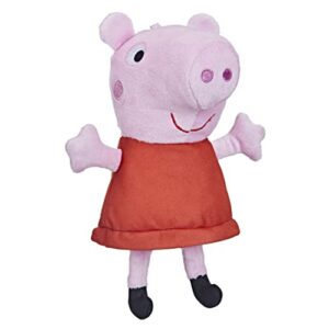 peppa pig toys giggle 'n snort plush doll, interactive stuffed animal with sound effects, preschool toy for kids ages 12 months and up 7.5 inch