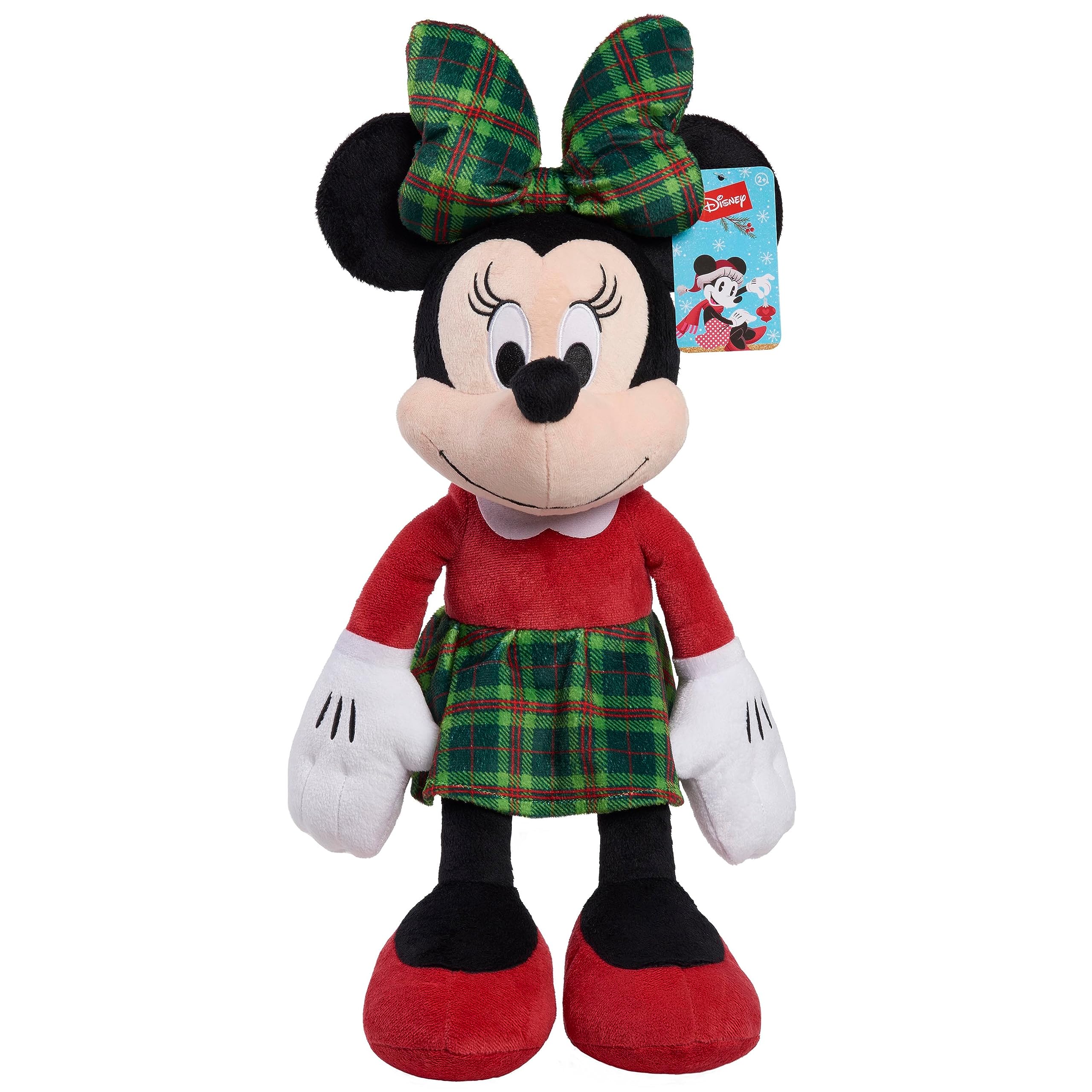 Disney Holiday Classics Minnie Mouse 19-inch Large Plushie Stuffed Animal, Officially Licensed Kids Toys for Ages 2 Up by Just Play