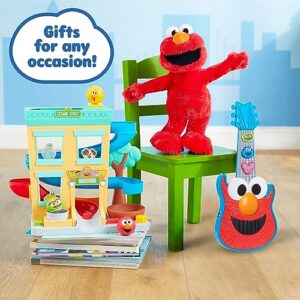 Just Play Sesame Street Elmo Slide Singing and Dancing 14-inch Plush, Officially Licensed Kids Toys for Ages 2 Up