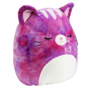 Squishmallows Large 14-Inch Caeli The Tie Dye Cat - Official Jazwares Plush - Collectible Soft & Squishy Kitty Stuffed Animal Toy - Add to Your Squad - Gift for Kids, Girls & Boys