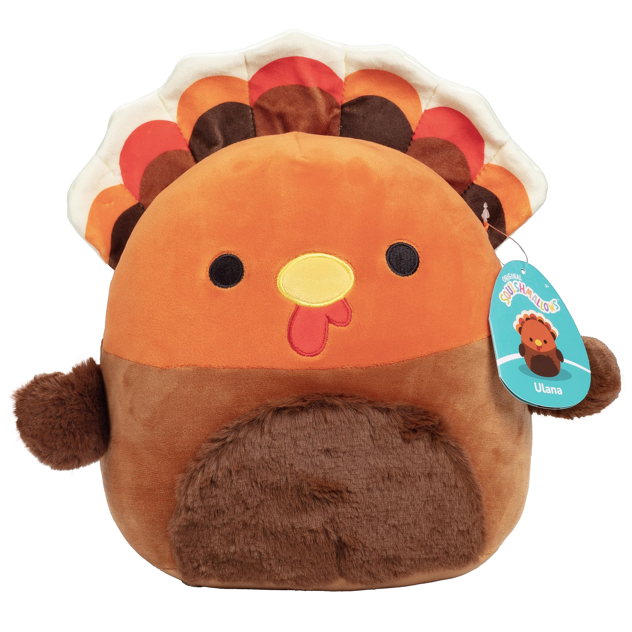 Squishmallows 10" Ulana The Turkey - Official Kellytoy Thanksgiving Fall Plush - Collectible Soft & Squishy Holiday Stuffed Animal Toy - Gift for Kids, Girls & Boys - 10 Inch