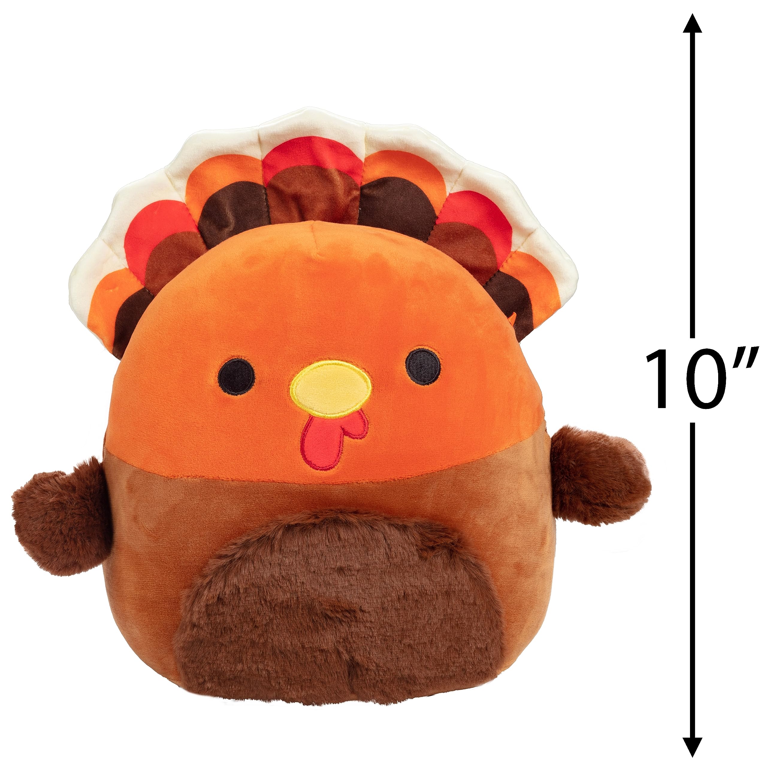 Squishmallows 10" Ulana The Turkey - Official Kellytoy Thanksgiving Fall Plush - Collectible Soft & Squishy Holiday Stuffed Animal Toy - Gift for Kids, Girls & Boys - 10 Inch