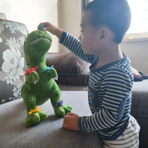 Ryttir 2 Pack 15.7 Inch Large Dinosaur Stuffed Animals,Adventure Stuffed Dinosaur Toy,Brave Boy's and Girl's Room Dinosaur Plush Decor,Funny Mother's Day Dinosaur Gifts for Kids and Women