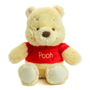 kids preferred disney baby winnie the pooh and friends stuffed animal with jingle and crinkle, pooh 9”, standard safe for all ages