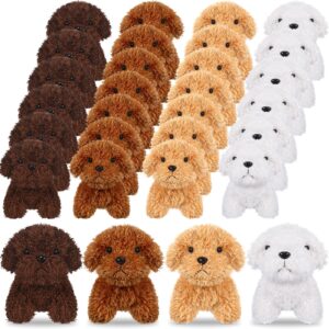 hydren 30 pcs puppy dogs stuffed animals bulk mini dog plush soft puppy fluffy stuffed animal dog for kids baby girls boys birthday gifts(multicolor)