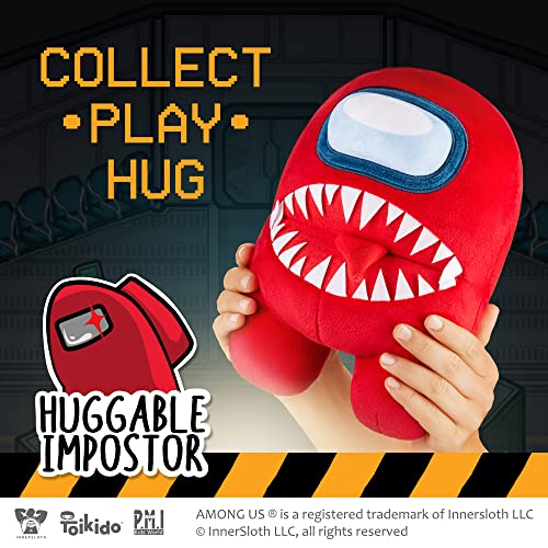 Among Us Plush Impostor | Unique Collectibles |Playable Characters | 10 Inch Doll -Huggable Plushie w/Teeth and Tongue Sticking Out | Kids’ Toys Licensed