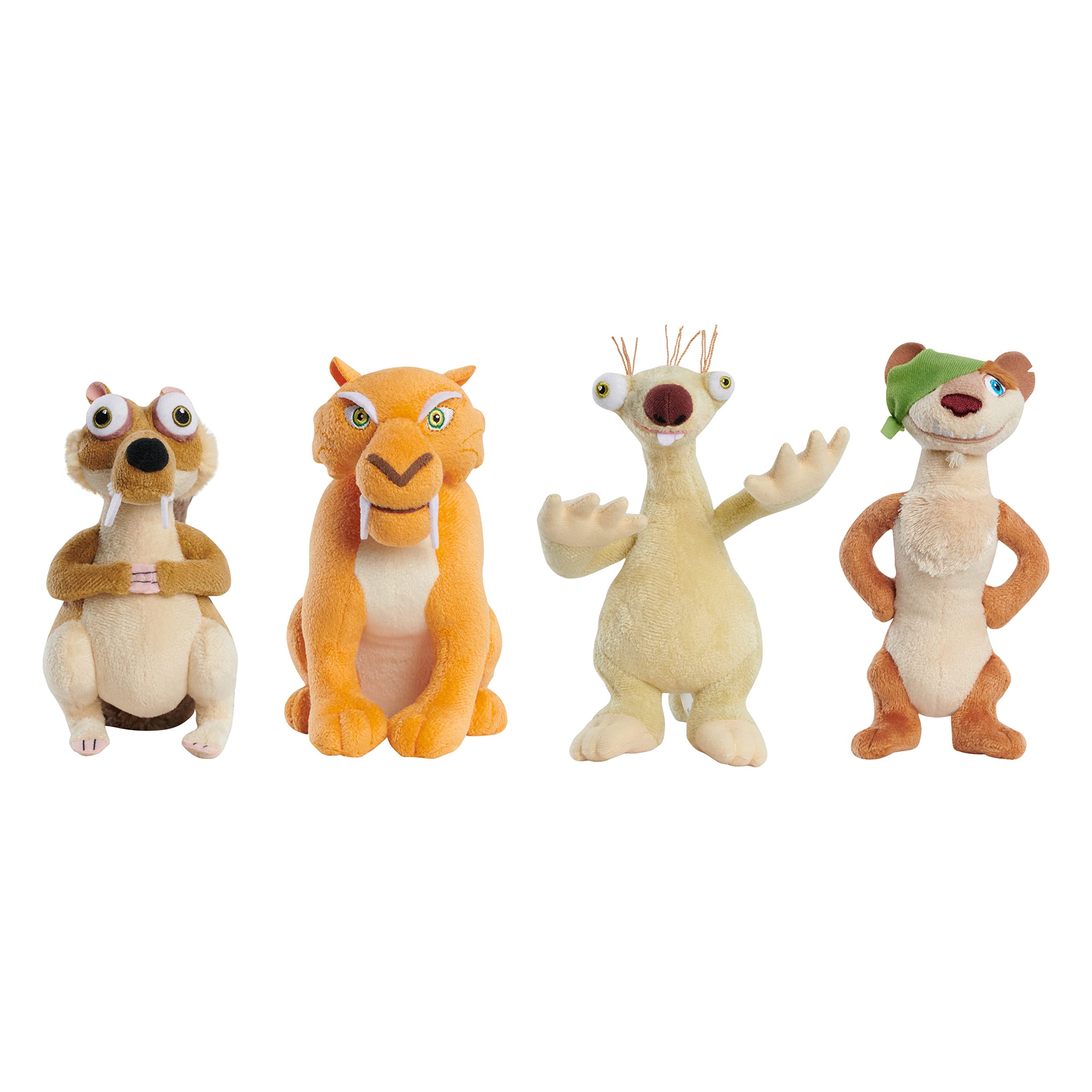 Just Play The Ice Age Adventures of Buck Wild Collector 4-Piece Small Plushie Stuffed Animal Set, Kids Toys for Ages 3 Up, Amazon Exclusive