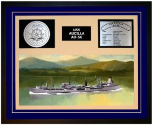 navy emporium uss aucilla ao 56 framed navy ship display blue