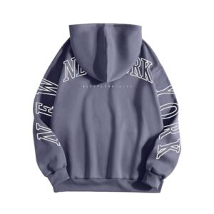 Uscharm Letter Graphic Print Hoodies for Women Oversized Casual Long Sleeve Pullover Tops Drawstring Fall Sweatshirts with Pockets