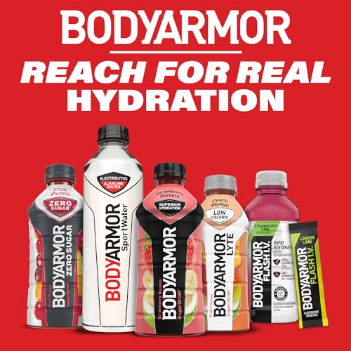 BODYARMOR LYTE Sports Drink Low-Calorie Sports Beverage, Orange Clementine - Orange Citrus, Flavors With Vitamins, Potassium-Packed Electrolytes, Perfect For Athletes, 16 Fl Oz (Pack of 12)