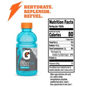 Gatorade Thirst Quencher Glacier Freeze, 12 Fl Oz (Pack of 24)