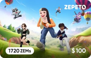 zepeto digital gift code for 1,720 zems [online game code]