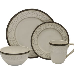 Pfaltzgraff Promenade Scrool Dinnerware Set, Service for 4, Scroll, 16-Piece