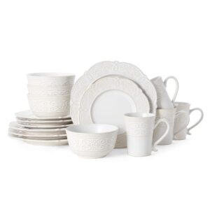 Pfaltzgraff 5267392 Abby 16-Piece Dinnerware Set, white