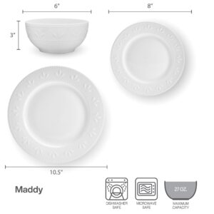 Pfaltzgraff Maddy 12 Piece Dinnerware Set, Service for 4