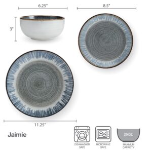 Pfaltzgraff Jaimie 12 Piece Dinnerware Set, Service for 4