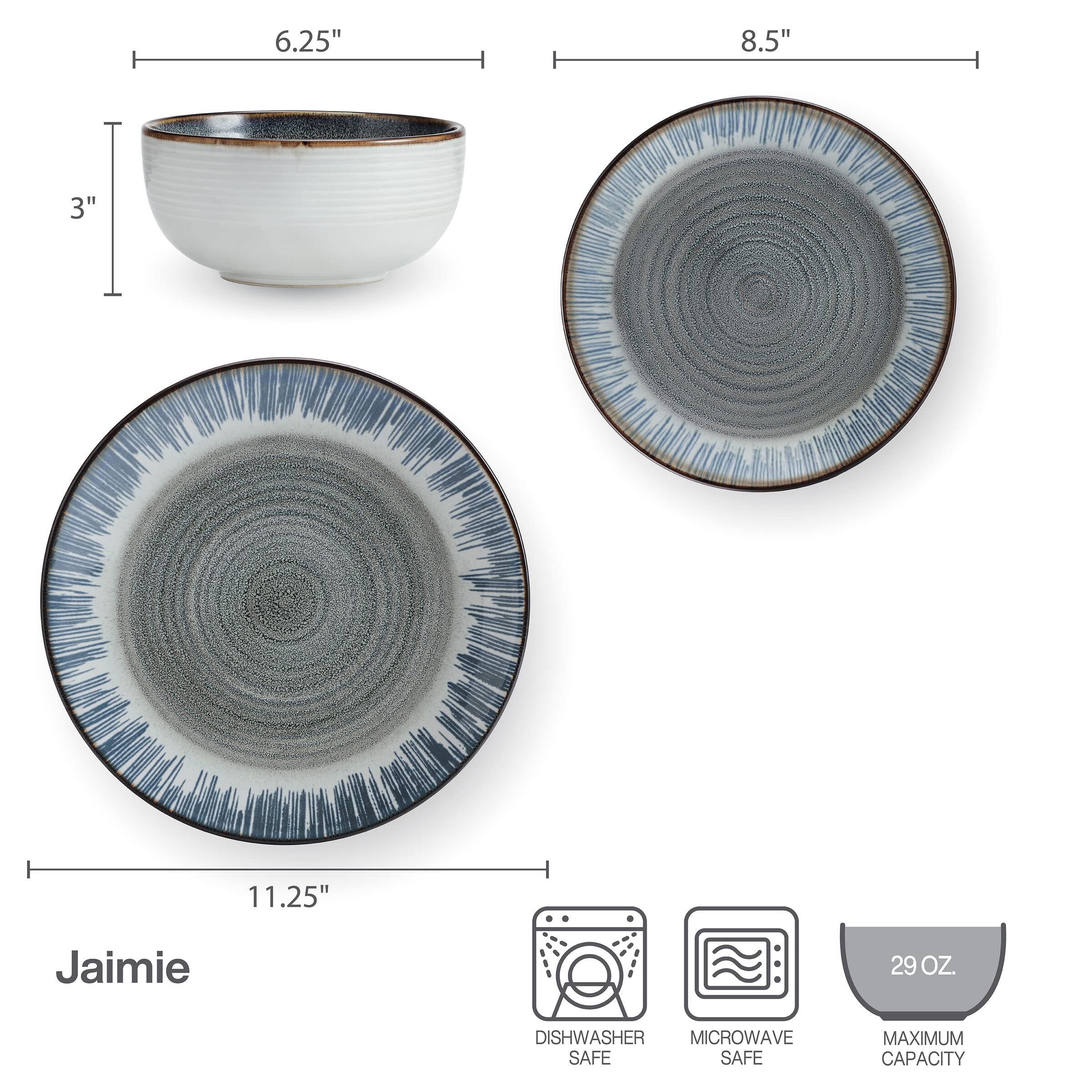 Pfaltzgraff Jaimie 12 Piece Dinnerware Set, Service for 4