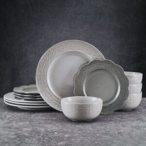 Pfaltzgraff Gia 12 Piece Dinnerware Set, Service For 4, Multicolored