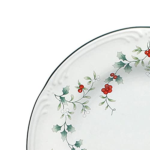 Pfaltzgraff 5072007 Winterberry Holiday 16 Piece Dinnerware Set, Service for 4, White