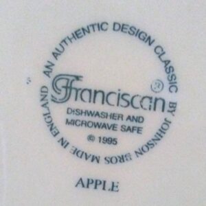 Franciscan Apple Salad Plate, Franciscan Apple Salad Plate Made in England 1995, Johnson Brothers Franciscan Apple