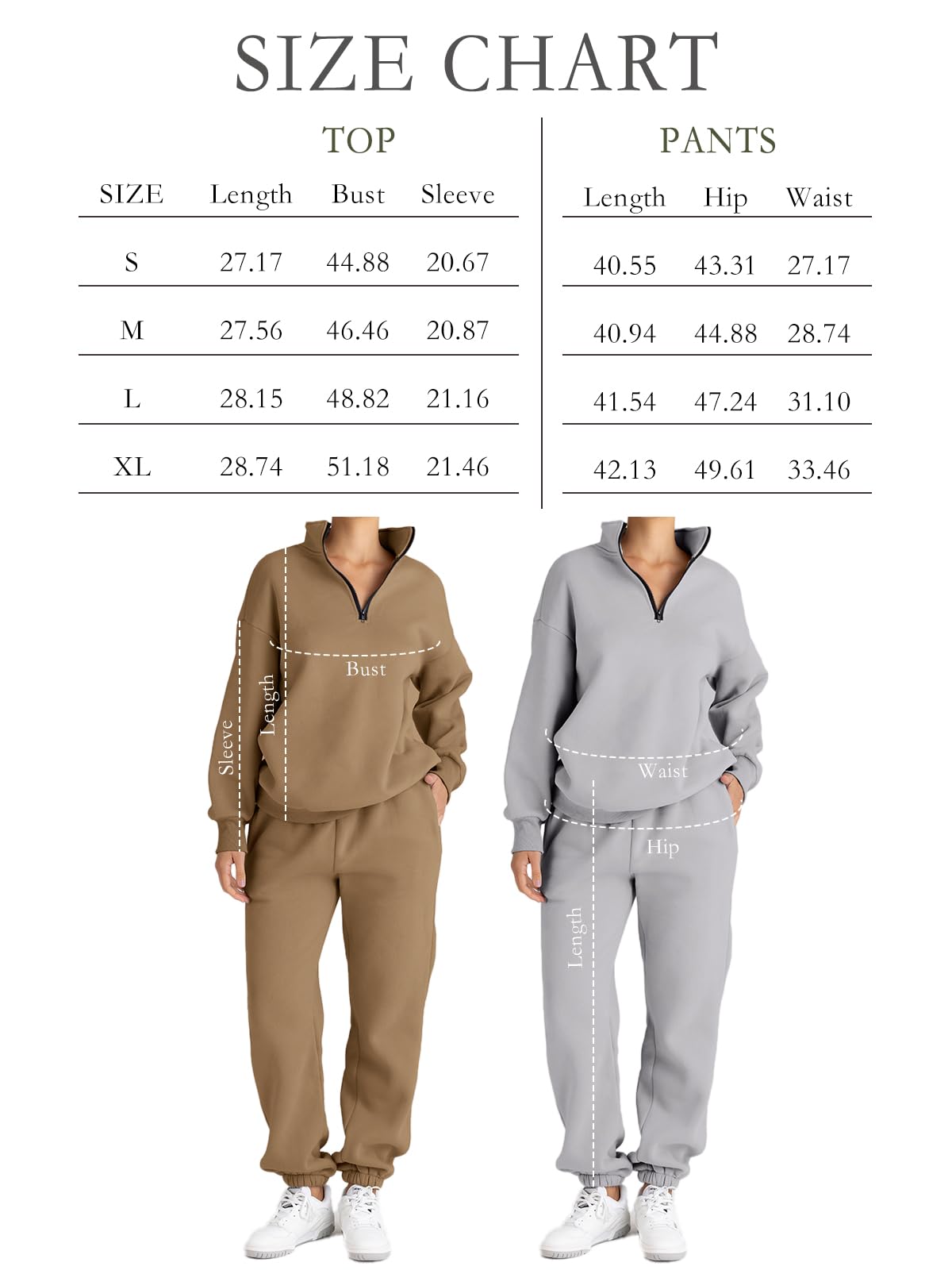 AUTOMET Womens Winter 2 Piece Thanksgiving Outfits Long Sleeve Sweatsuits Half Zip Sweatshirts with Sweatpants