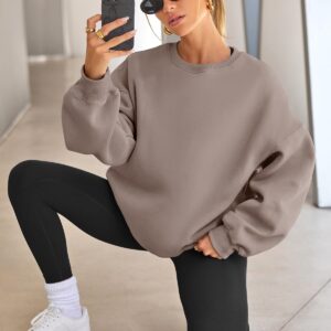 EFAN Sweatshirts Hoodies for Women Oversized Sweaters Fall Outfits Clothes 2024 Crew Neck Pullover Tops Loose Comfy Winter Fashion