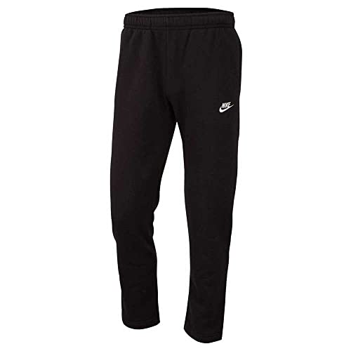 Nike Men's NSW Club Pant Open Hem, Black/Black/White, Medium