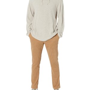 Amazon Essentials Men's Long-Sleeve Slub Thermal Pullover Hoodie (Previously Goodthreads), Oatmeal Heather, X-Large Tall