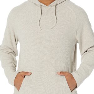 Amazon Essentials Men's Long-Sleeve Slub Thermal Pullover Hoodie (Previously Goodthreads), Oatmeal Heather, X-Large Tall