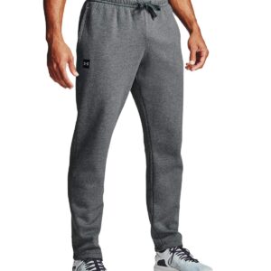 Under Armour Mens Rival Fleece Pants , Pitch Gray Light Heather (012)/Onyx White , X-Large