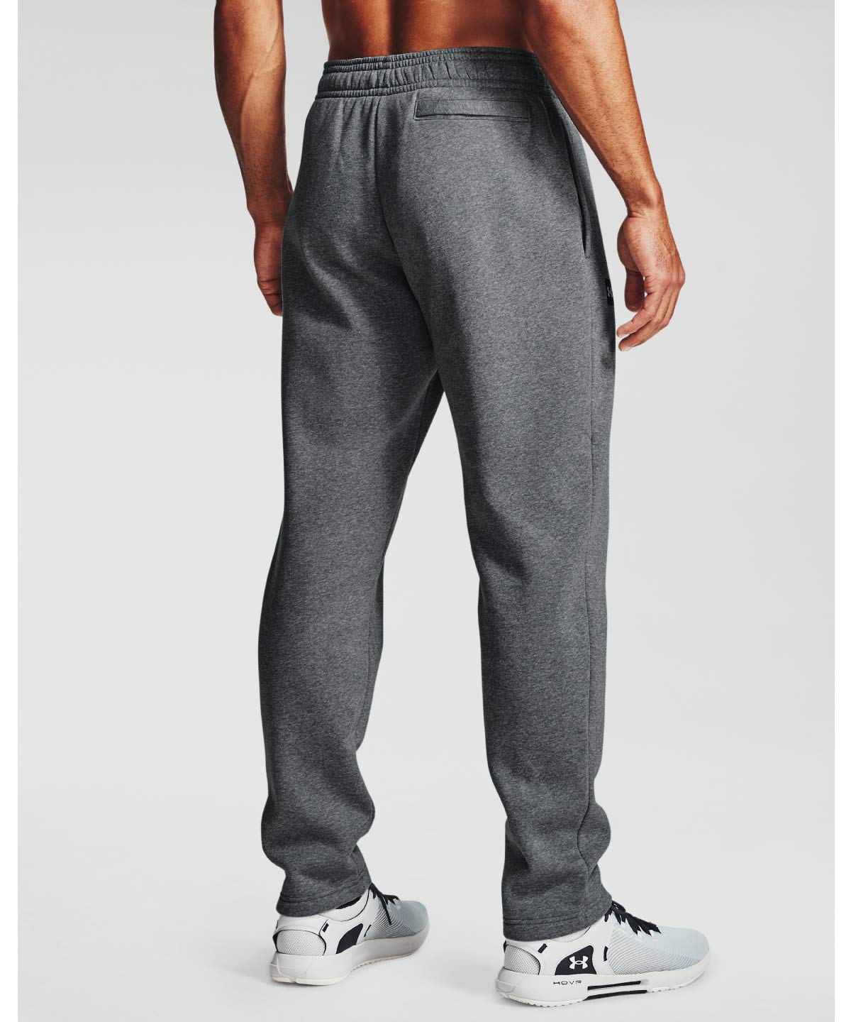 Under Armour Mens Rival Fleece Pants , Pitch Gray Light Heather (012)/Onyx White , X-Large