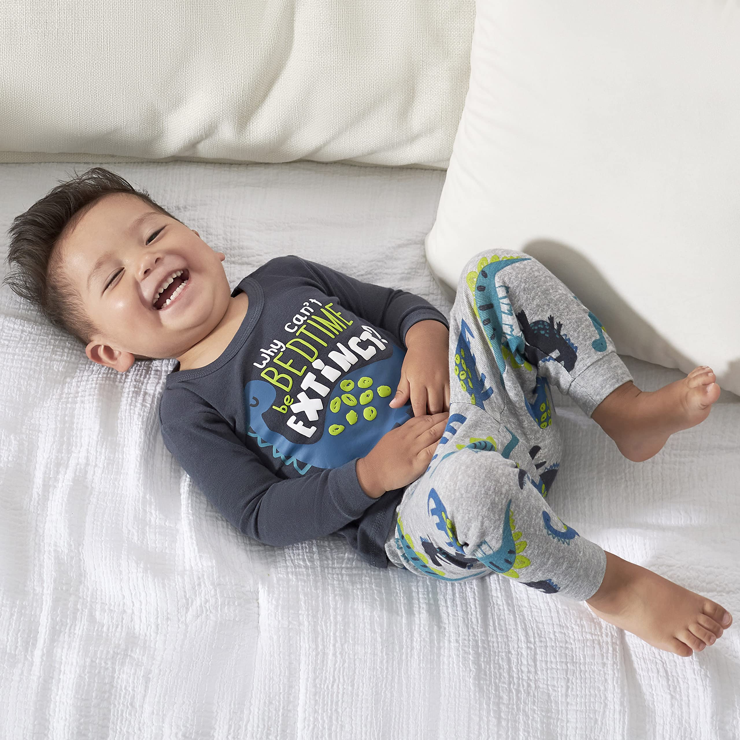 GerberBaby BoysToddler Snug Fit 4-Piece Pajama SetEverybody Roar Blue2T