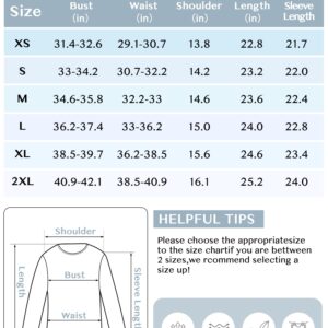 YOGINGO Women's Long Sleeve Thermal Underwear Lightweight Compression Base Layer Warm Shirt 2023 Stretchy Durable Women Fashion Clothing Fall Winter Fashion Premium Comfort XS-2XL Winter Tops Black