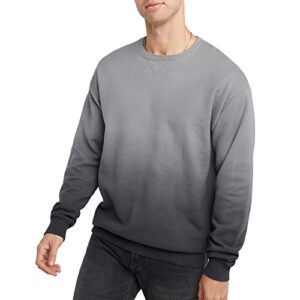 hanes originals fleece, garment dyed pullover, crewneck sweatshirts for men, new railroad ombre