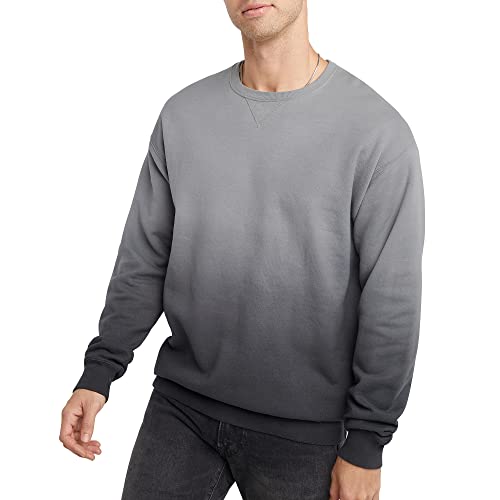 Hanes Originals Fleece, Garment Dyed Pullover, Crewneck Sweatshirts for Men, New Railroad Ombre