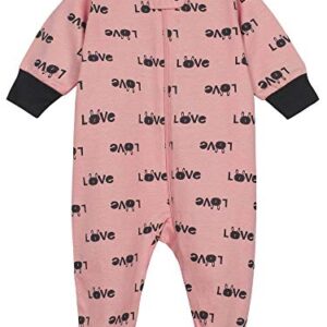 Onesies Brand Baby Girls' 4-Pack Sleep 'N Play Footies Multi Pack, Bunny Pink, Newborn