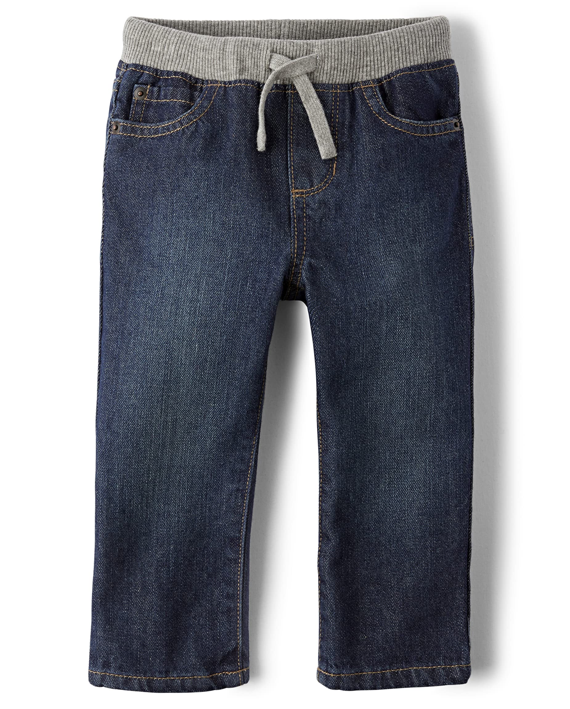 The Children's Place Baby Boys' Pull On Straight Jeans, Liberty Blue, 18-24 Months