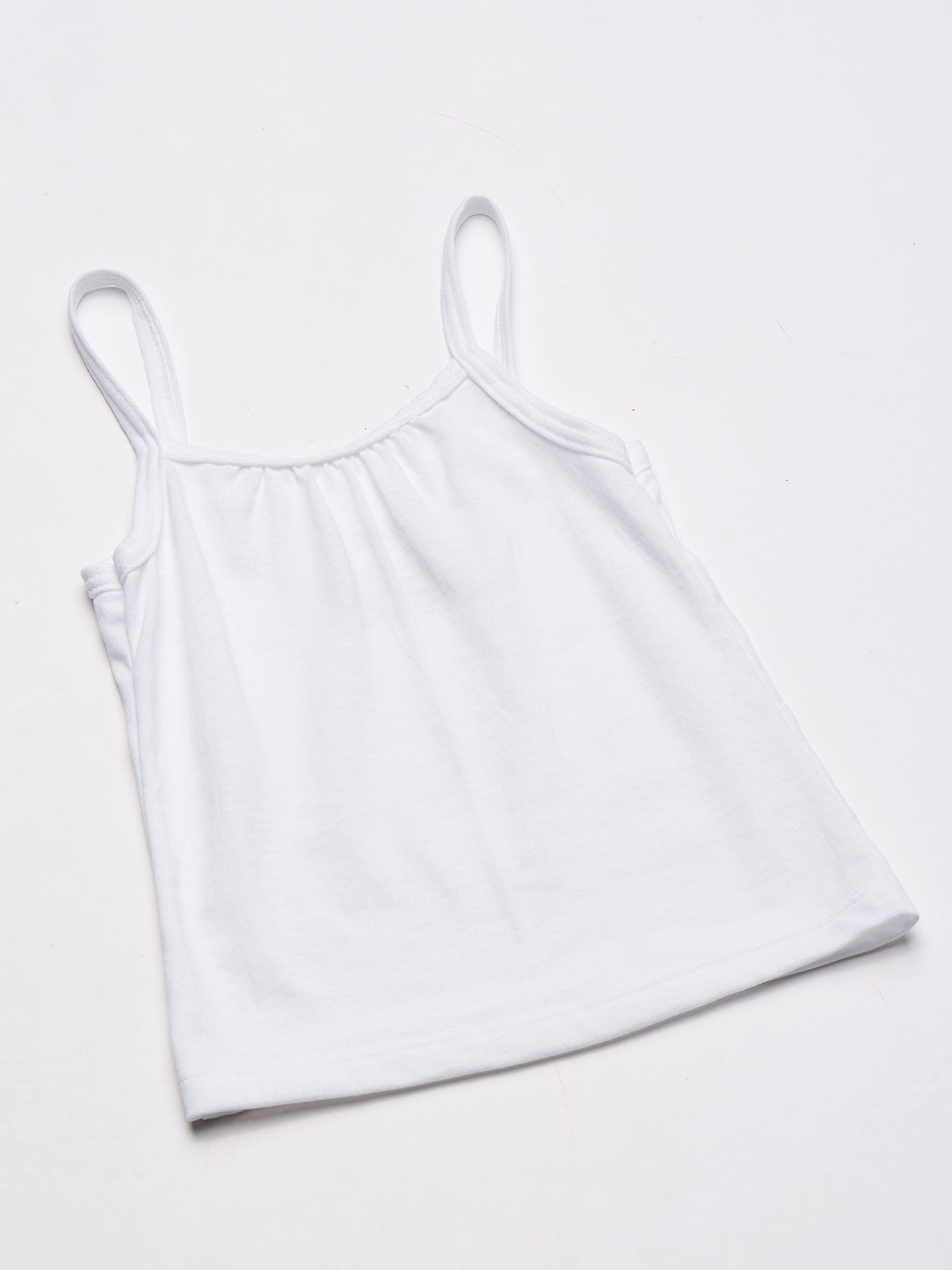 Hanes Girls' Camisole, 100% Cotton Tagless Cami, Toddler Sizing, Multiple Packs & Colors Available, White-5 Pack, 2-3T