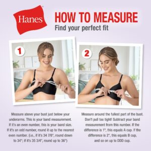 Hanes womens Oh So Light Foam Comfortflex Fit Wirefree Mhg521 Bra, Coolest Grey Heather Print, Large US