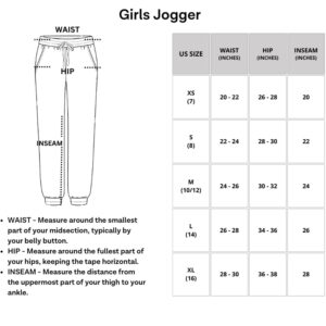 3 Pack:Girls Lounge Joggers Soft Athletic Track Warmup Casual Sweatpants Clothes Little Sports Pajama Kids Clothing Youth Children Sweats Big Teen Running Elastic Pants Basketball-Set 2, M (10/12)