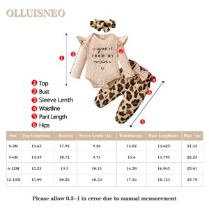 OLLUISNEO Baby Clothes Girl Newborn Baby Girl Clothing Long Sleeve Apricot Romper Pant Set Oufits Fall Baby Girl Outfits 3-6 Months