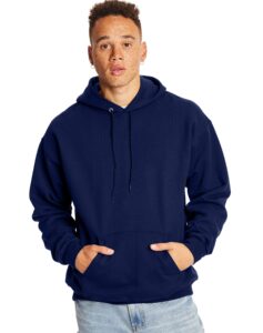 hanes mens ultimate cotton heavyweight pullover hoodie athletic sweatshirts, navy, large us